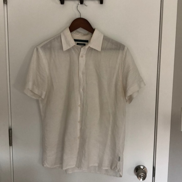 Perry Ellis | Shirts | Short Sleeve Linen Shirt | Poshmark